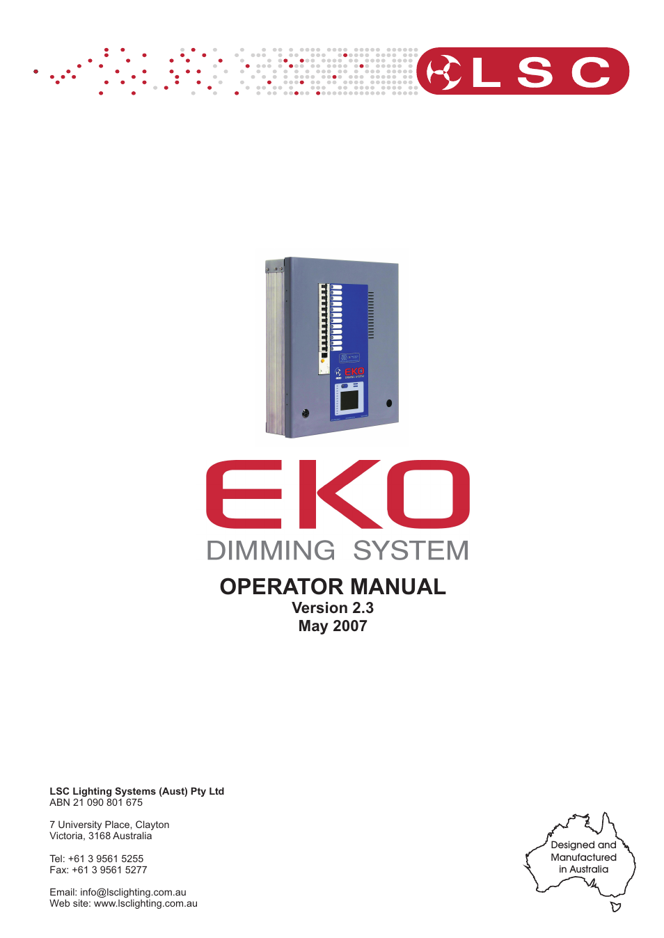 LSC Lighting EKO User Manual | 46 pages
