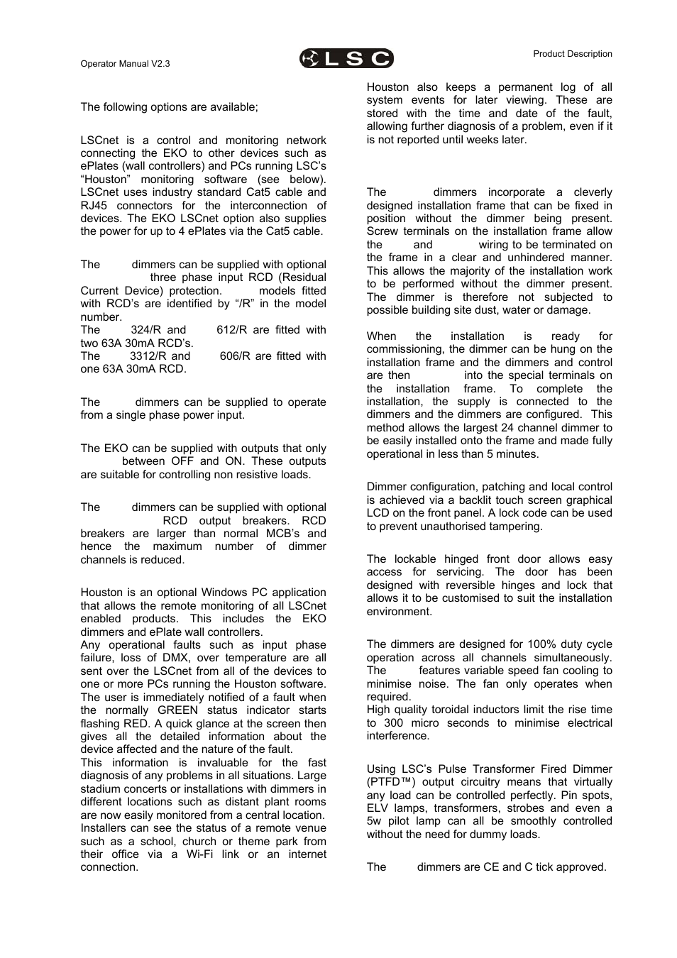 LSC Lighting EKO User Manual | Page 9 / 46
