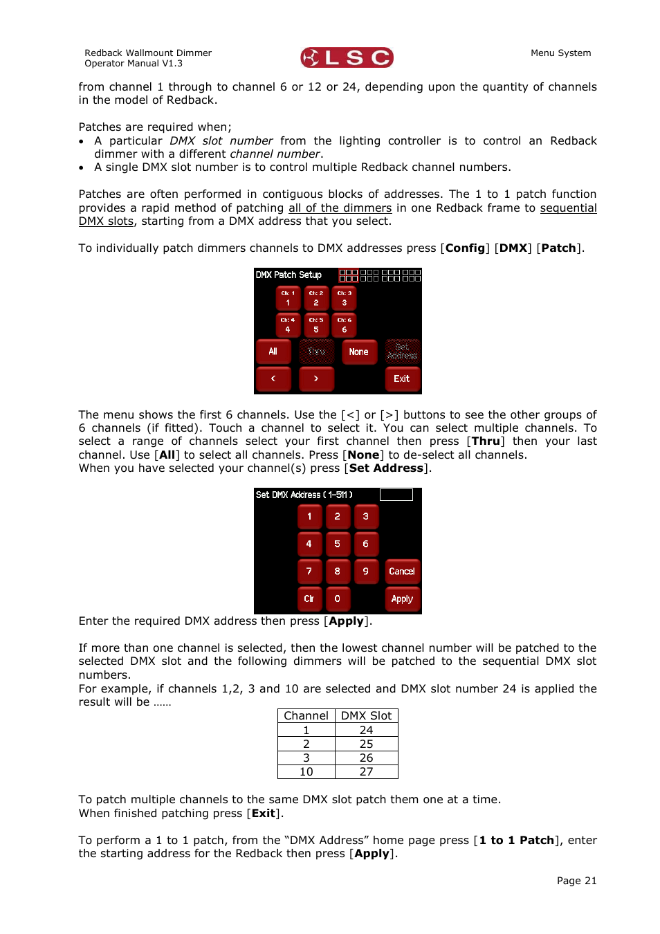 LSC Lighting Redback Wallmount Operators Manual User Manual | Page 25 / 49