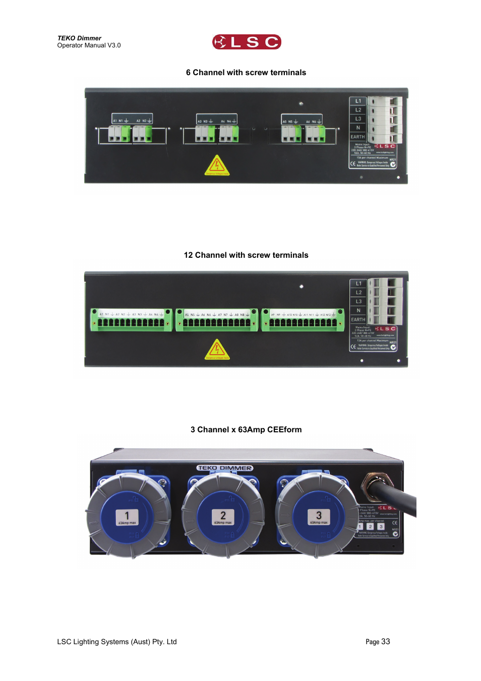 LSC Lighting TEKO User Manual | Page 35 / 36