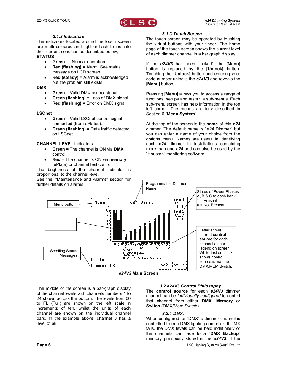 LSC Lighting e24V3 User Manual | Page 10 / 40