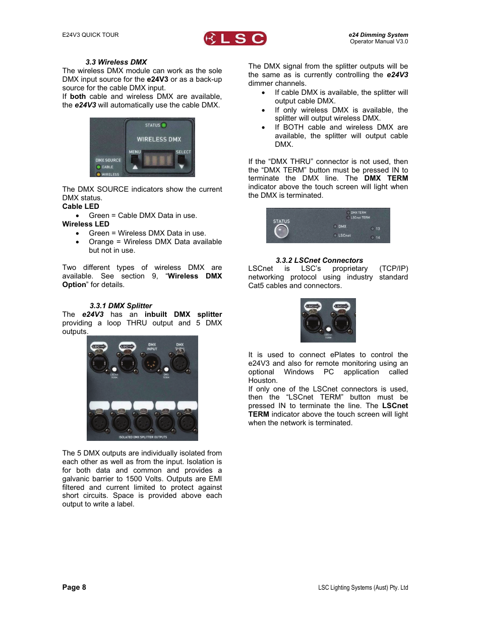 LSC Lighting e24V3 User Manual | Page 12 / 40