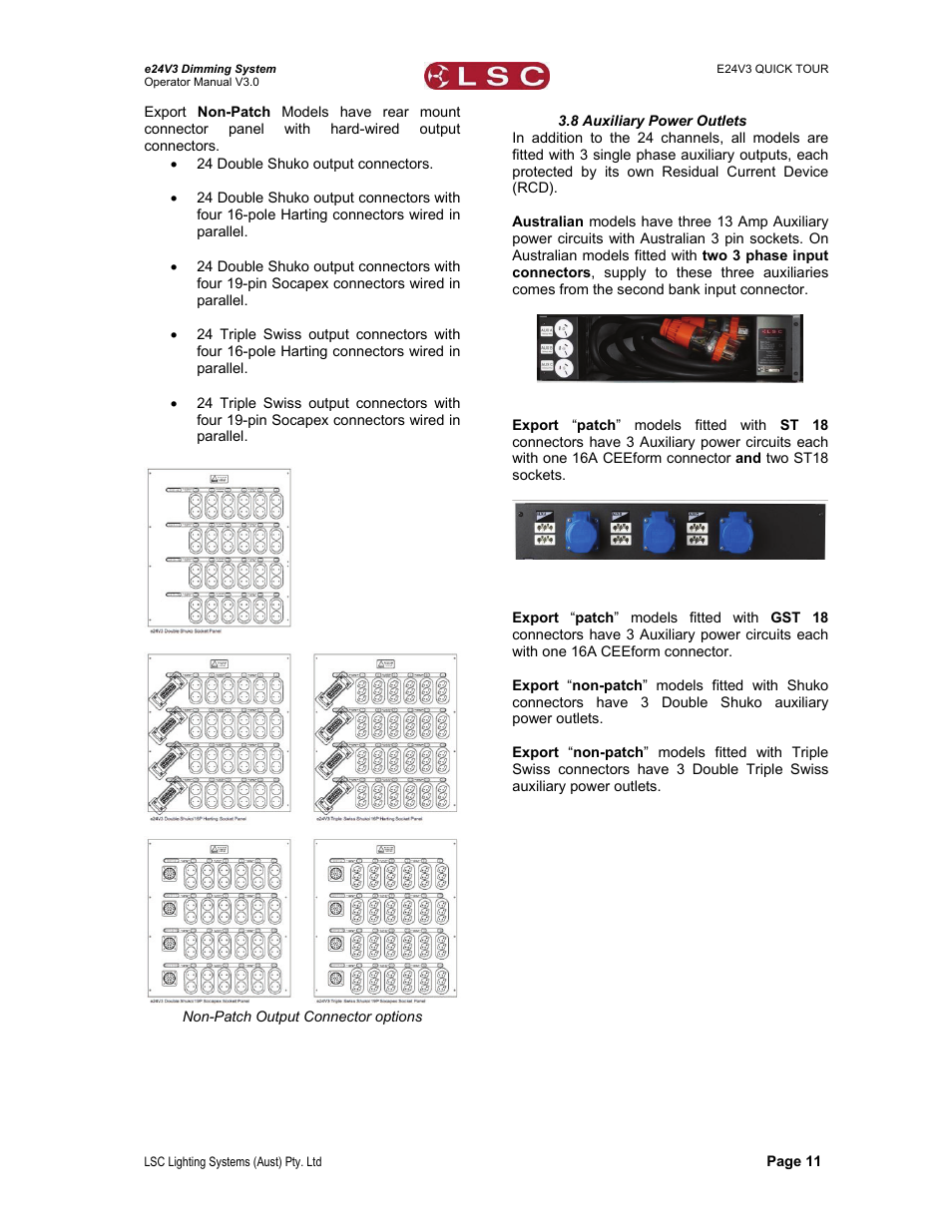 LSC Lighting e24V3 User Manual | Page 15 / 40