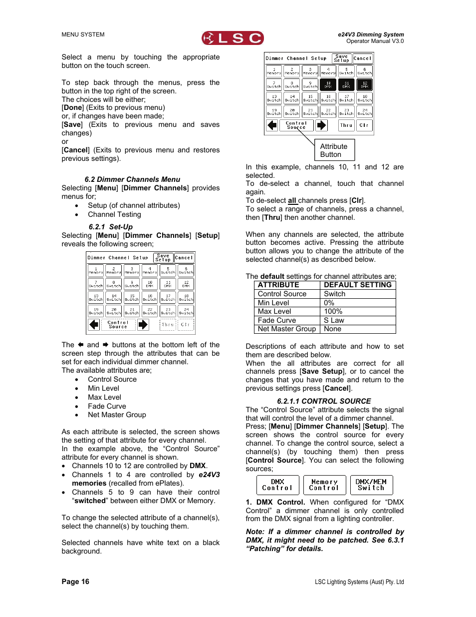 LSC Lighting e24V3 User Manual | Page 20 / 40