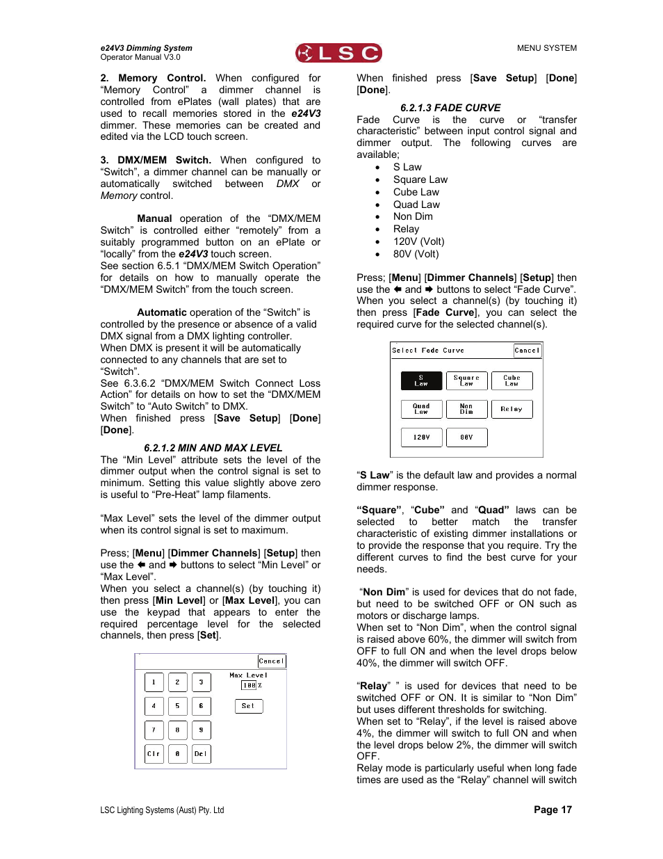 LSC Lighting e24V3 User Manual | Page 21 / 40