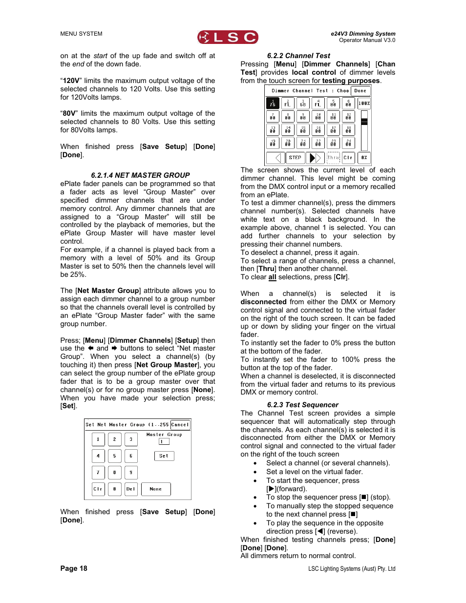 LSC Lighting e24V3 User Manual | Page 22 / 40