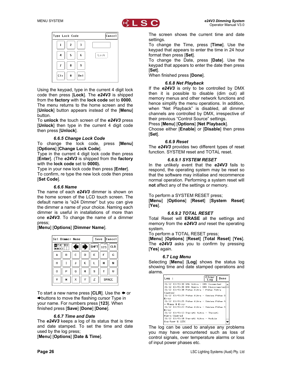 LSC Lighting e24V3 User Manual | Page 30 / 40