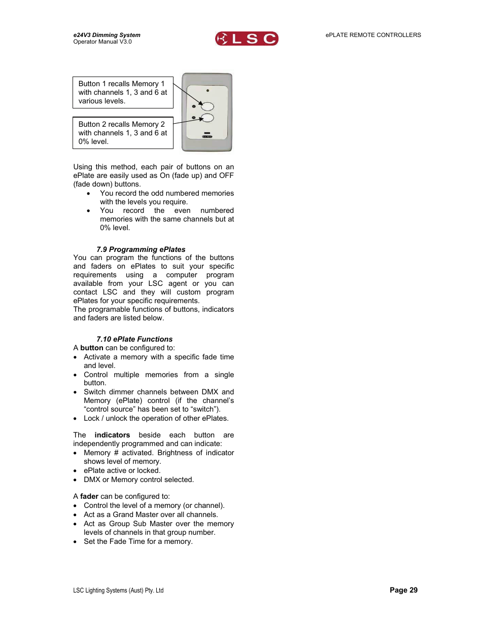 LSC Lighting e24V3 User Manual | Page 33 / 40