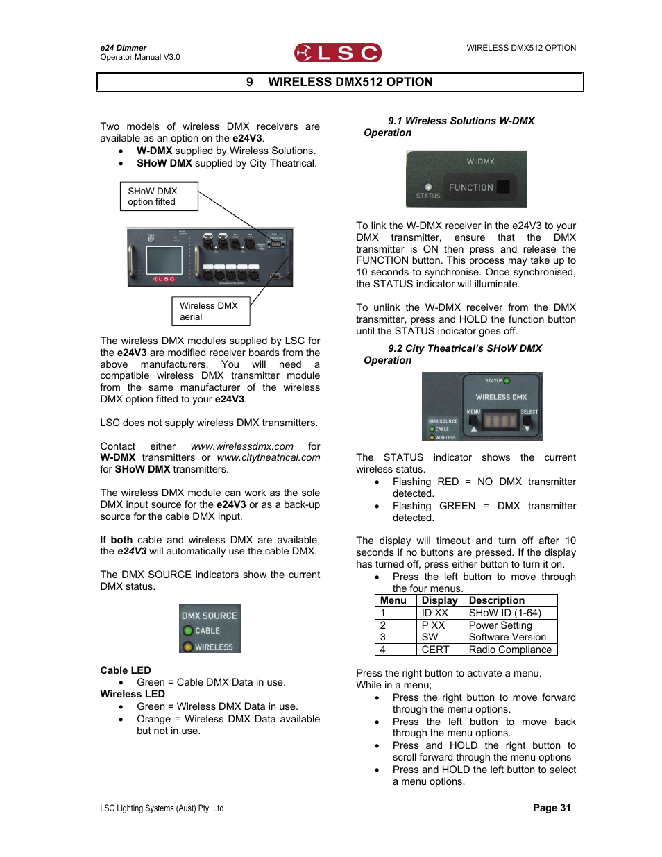 LSC Lighting e24V3 User Manual | Page 35 / 40