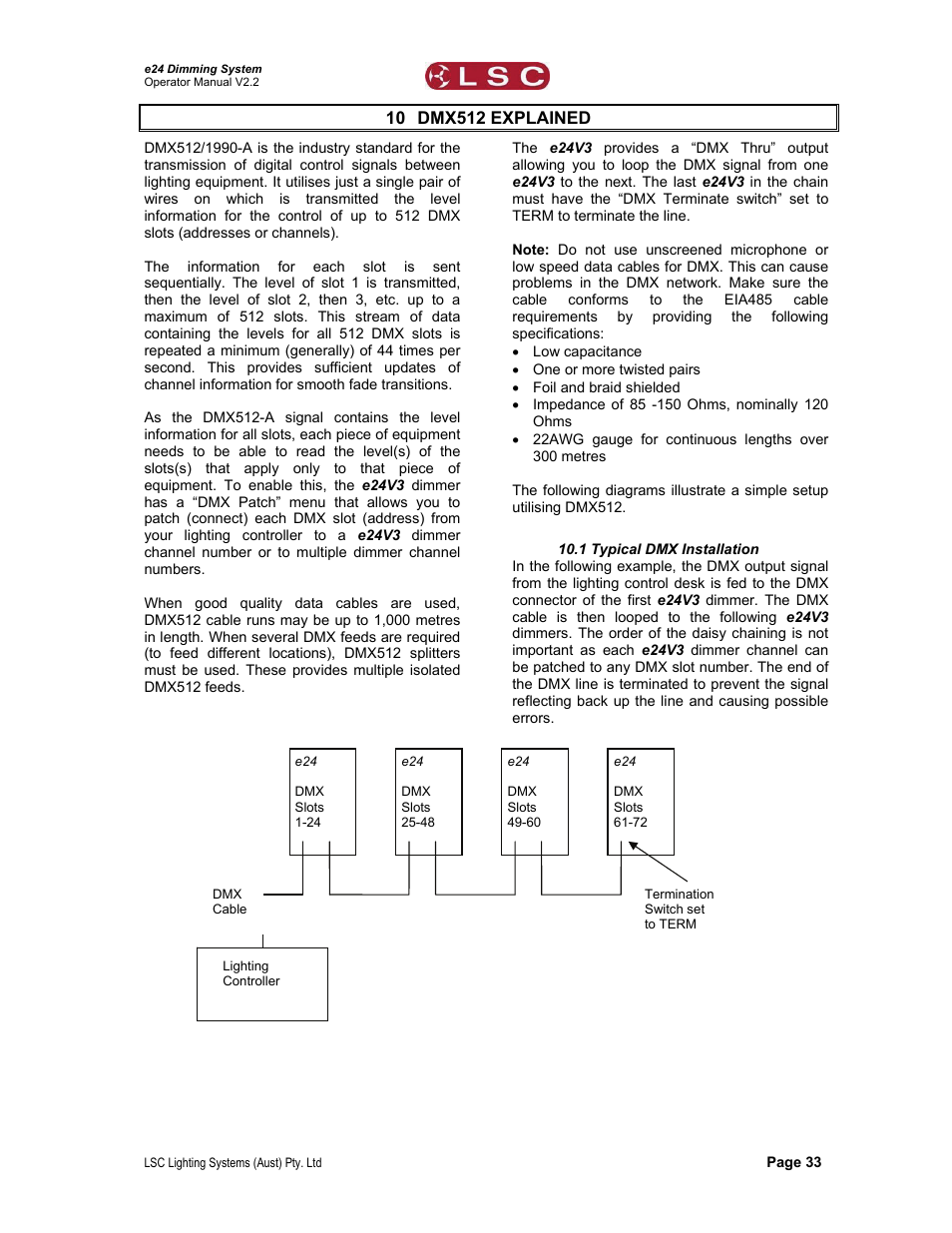 LSC Lighting e24V3 User Manual | Page 37 / 40