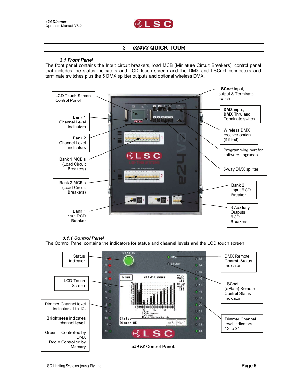 3 e24v3 quick tour | LSC Lighting e24V3 User Manual | Page 9 / 40