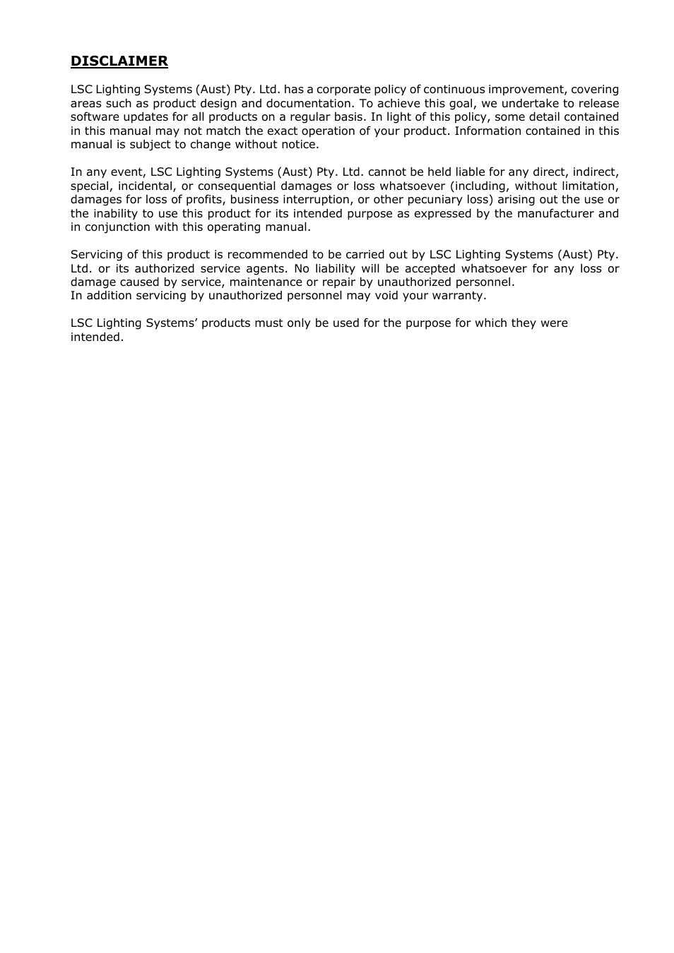 LSC Lighting NEXUS User Manual | Page 3 / 44