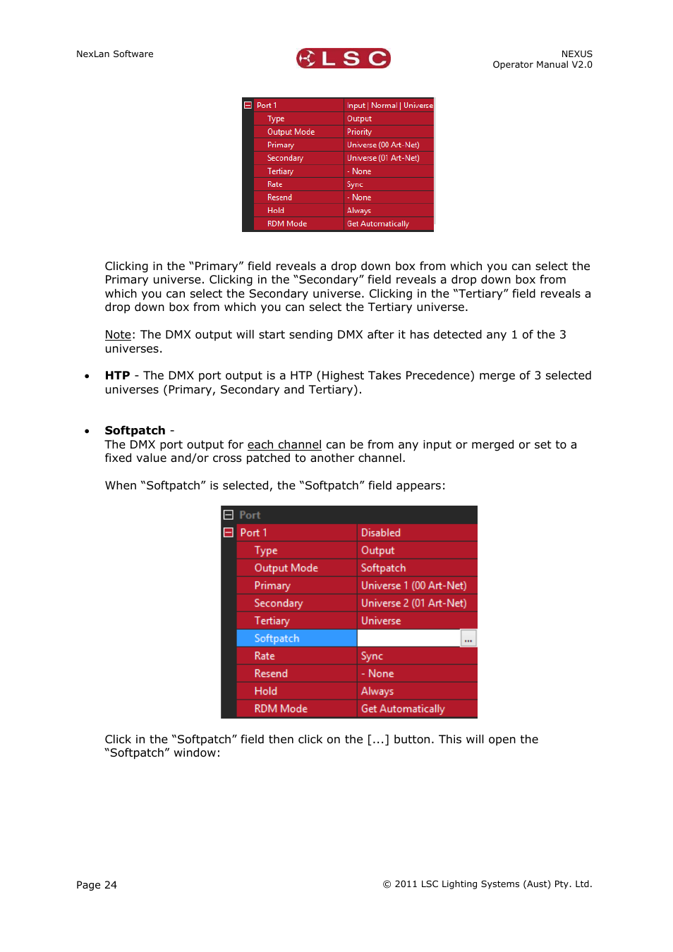 LSC Lighting NEXUS User Manual | Page 30 / 44