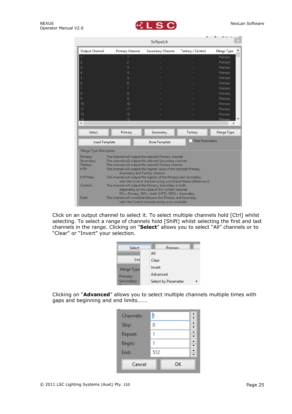 LSC Lighting NEXUS User Manual | Page 31 / 44