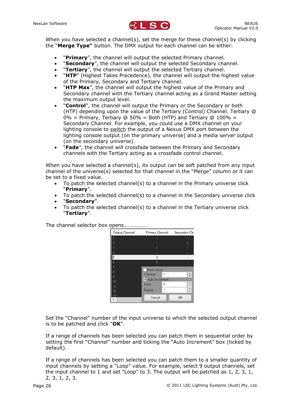 LSC Lighting NEXUS User Manual | Page 32 / 44