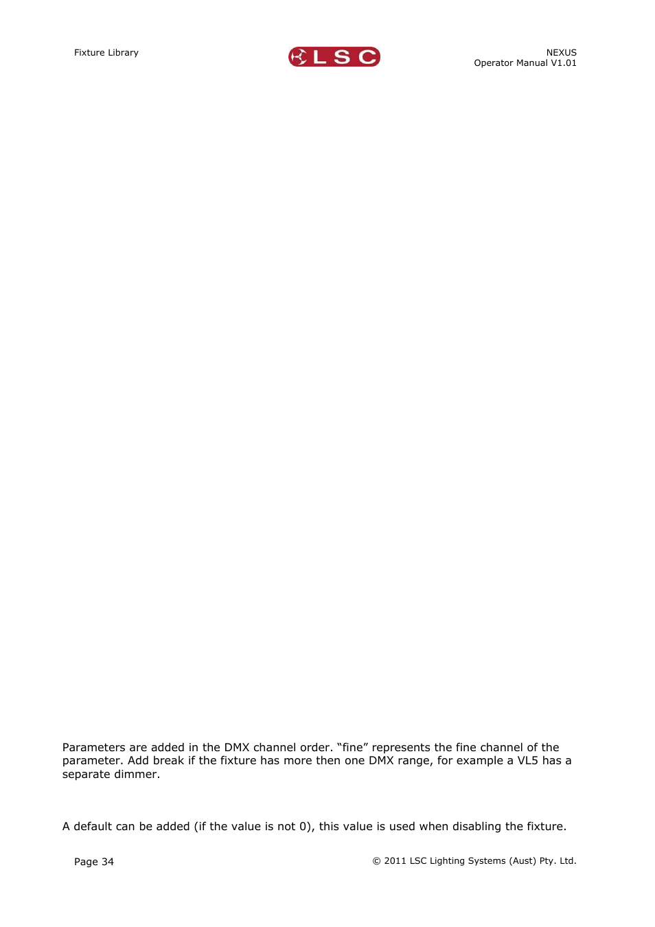 LSC Lighting NEXUS User Manual | Page 40 / 44
