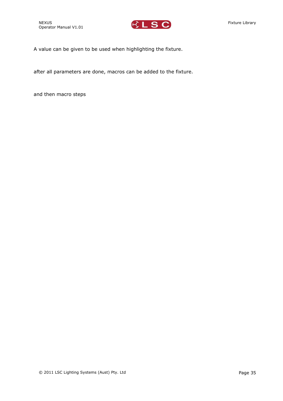 LSC Lighting NEXUS User Manual | Page 41 / 44