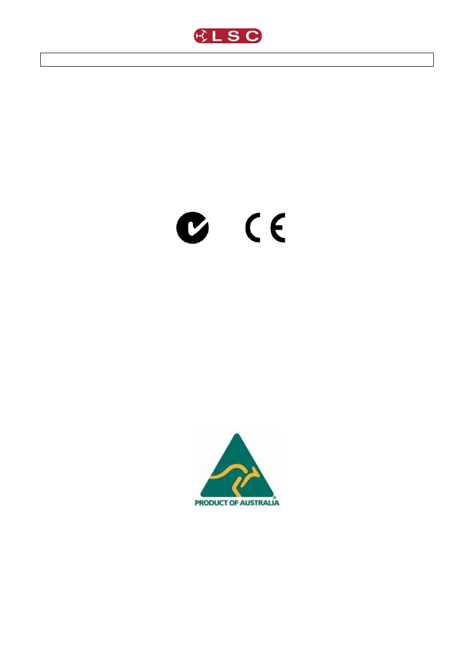 8 compliance statements, 1 c tick compliance, 2 ce compliance | 3 disclaimer, 4 product of australia, Compliance statements | LSC Lighting ePRO User Manual | Page 17 / 17