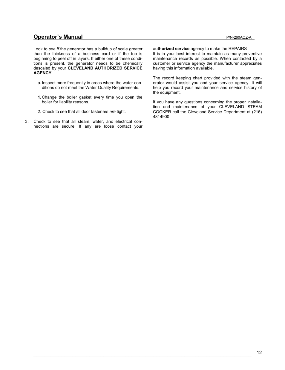 Cleveland Range 24/36CGM User Manual | Page 12 / 23