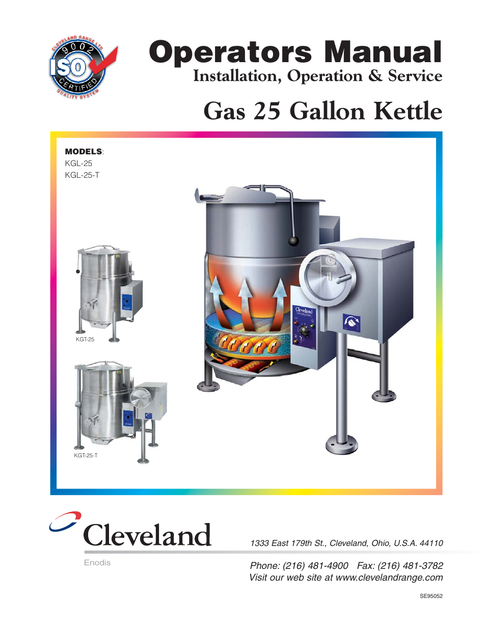 Cleveland Range KCL-25-T User Manual | 36 pages