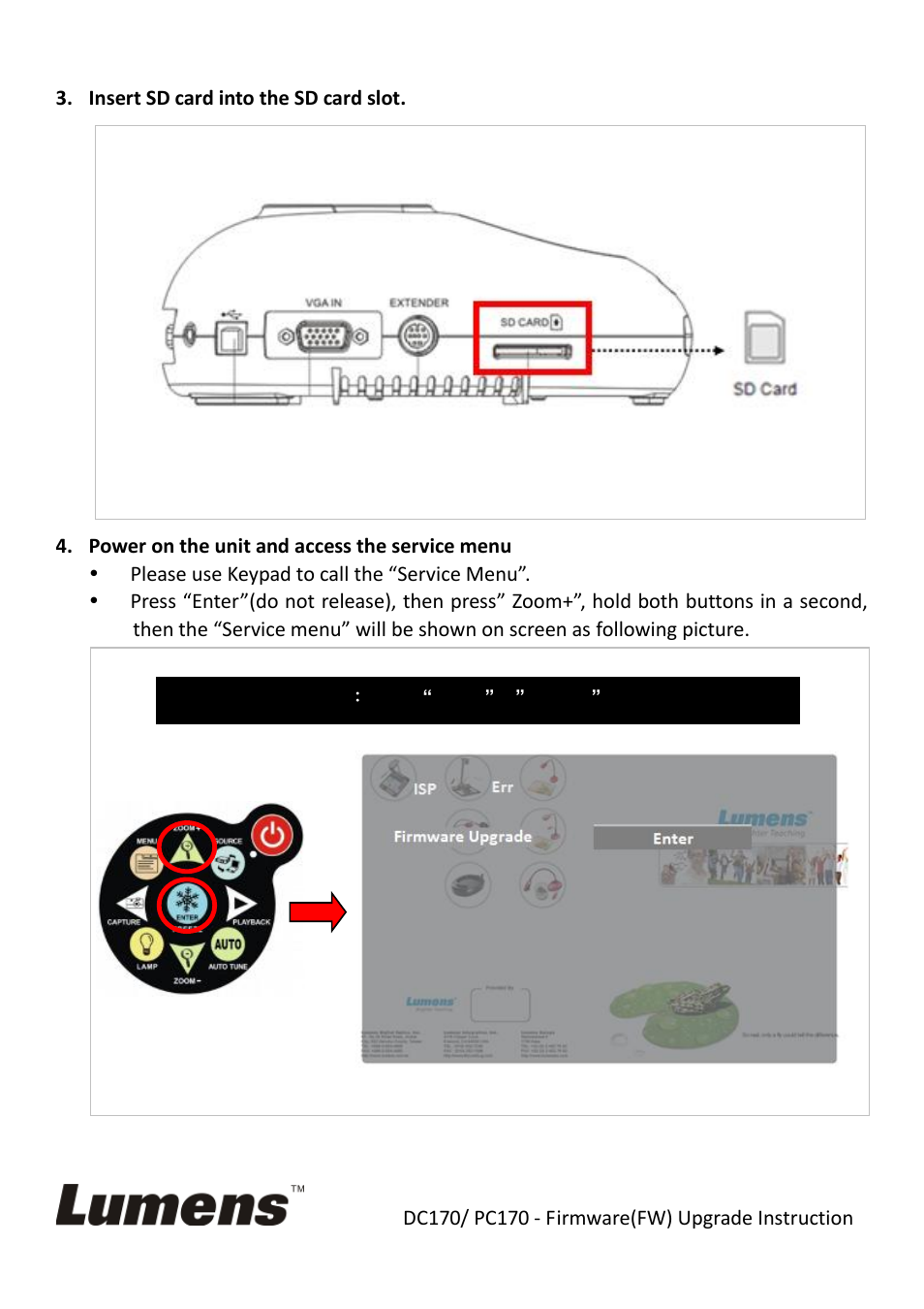 Lumens Technology DC170 Firmware Upgrade Instruction User Manual | Page 2 / 5