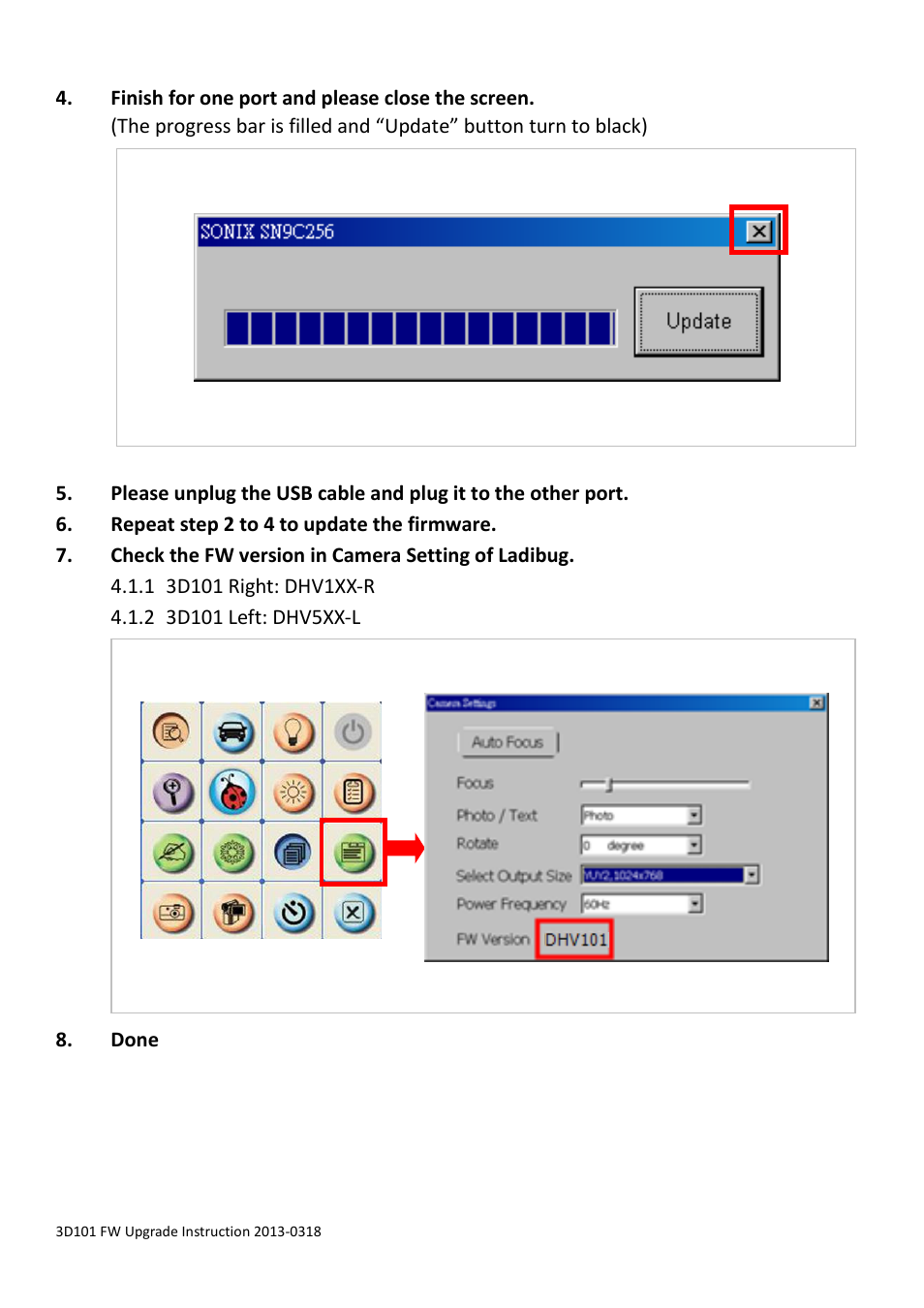Lumens Technology 3D101 Firmware Upgrade Instruction User Manual | Page 3 / 3