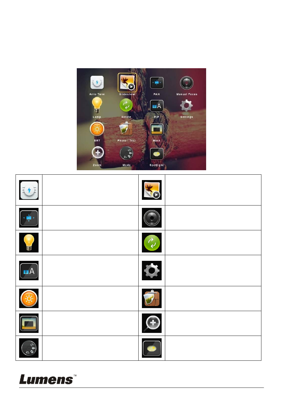 Setting menu, 2 setting menu, 1 main menu | Lumens Technology PC168 User Manual | Page 20 / 42