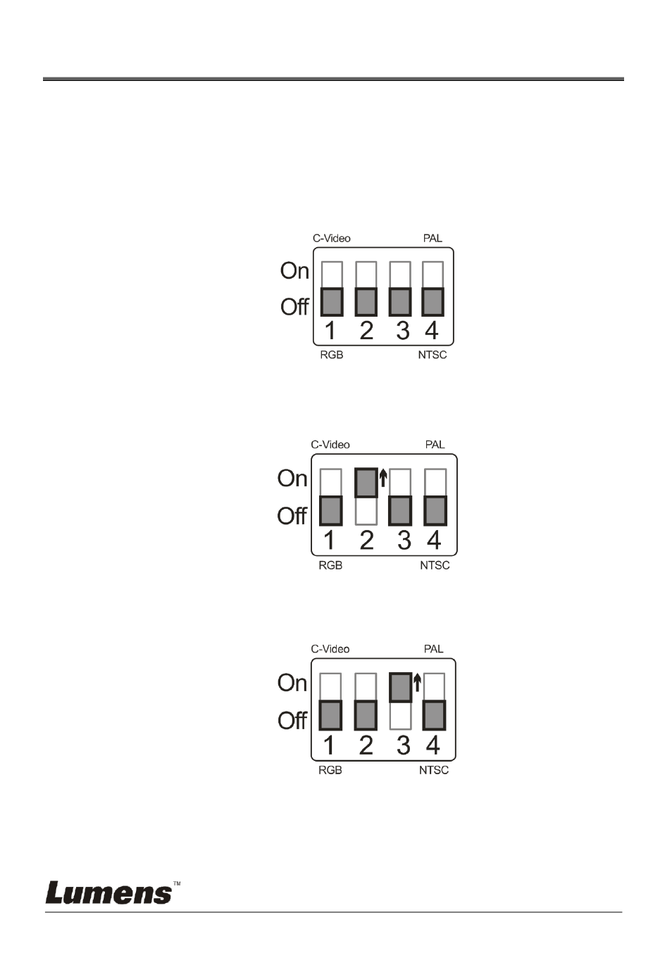 Chapter 9 dip switch settings, Connecting to a projector or monitor, 1 connecting to a projector or monitor | Lumens Technology PC168 User Manual | Page 39 / 42