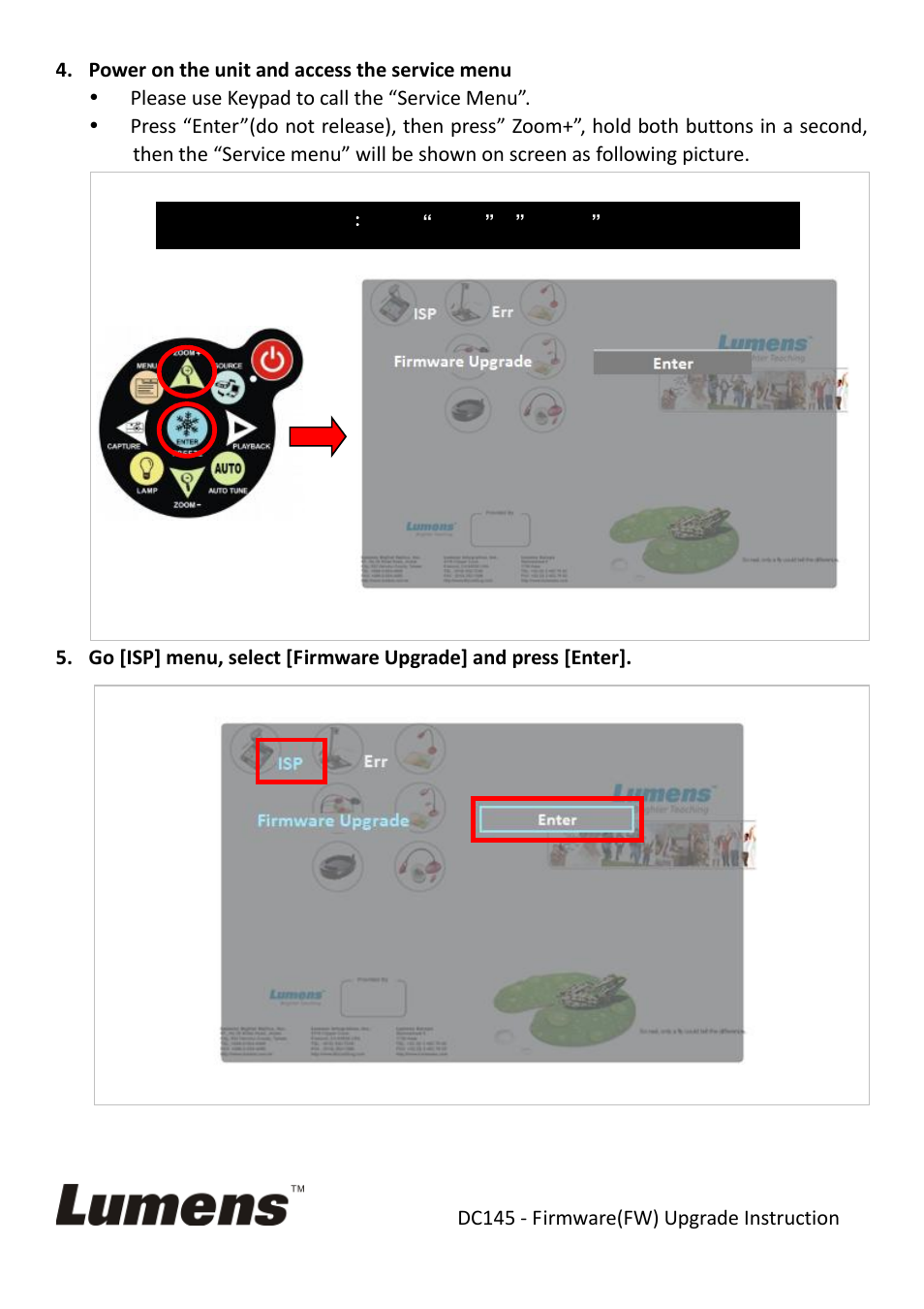 Lumens Technology DC145 Firmware Upgrade Instruction User Manual | Page 2 / 5