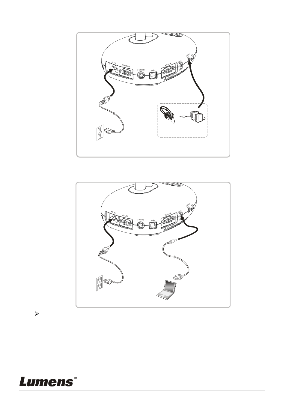 Connecting to a speaker, Connecting to a computer with rs232, 9 connecting to a speaker | Lumens Technology PC190 User Manual | Page 14 / 42