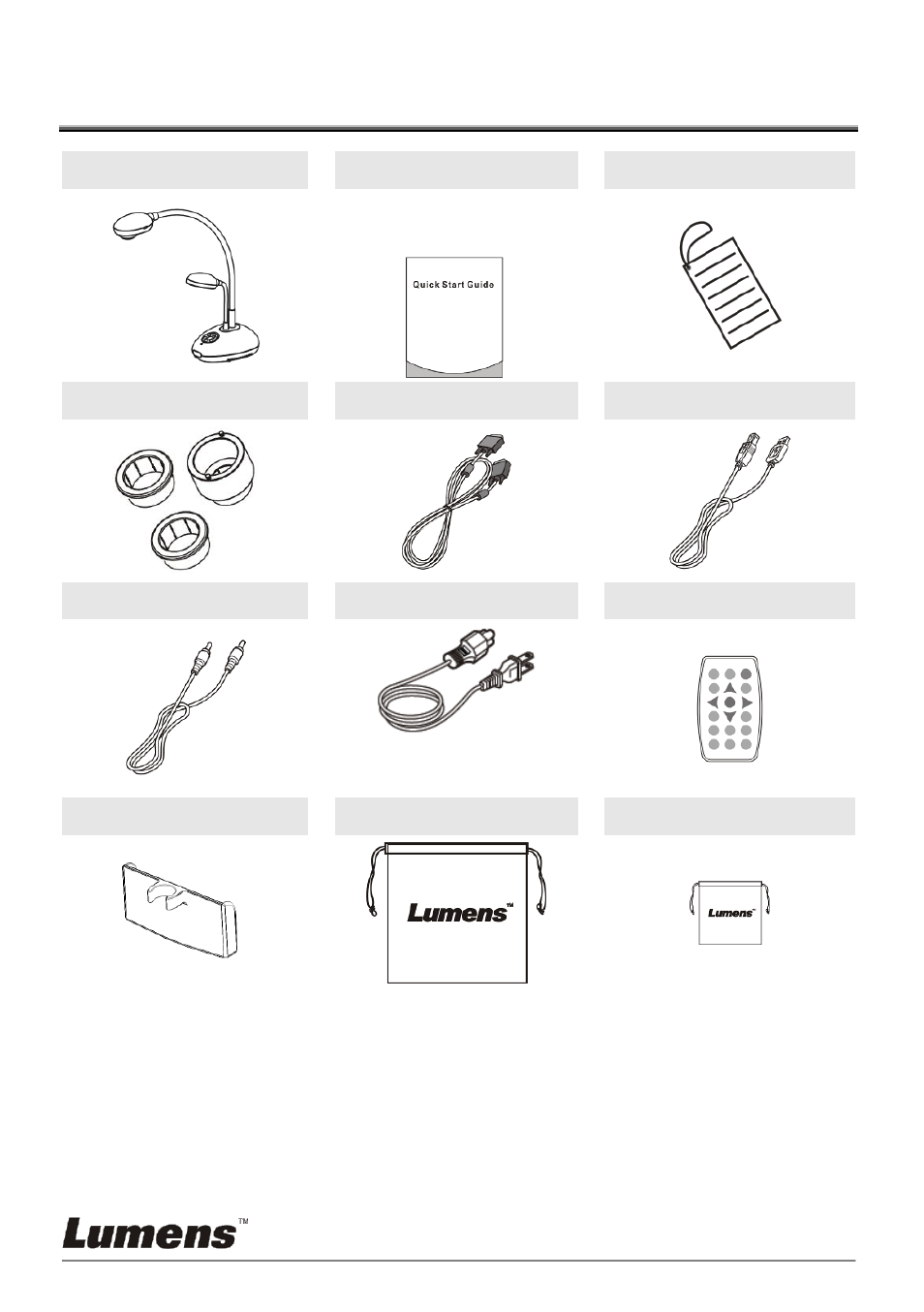 Chapter 2 package contents | Lumens Technology PC190 User Manual | Page 7 / 42
