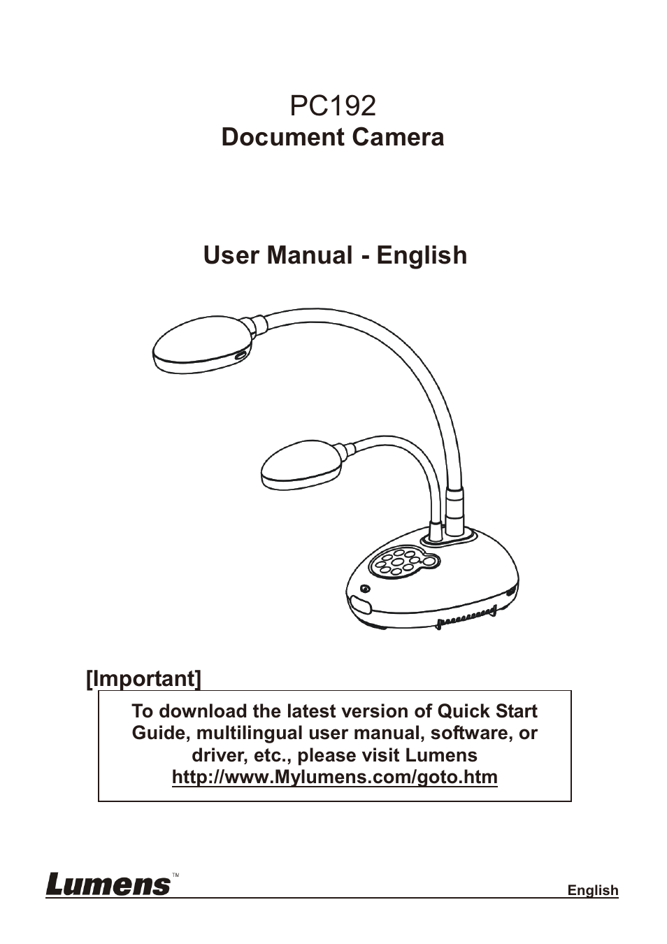 Lumens Technology PC192 User Manual | 42 pages