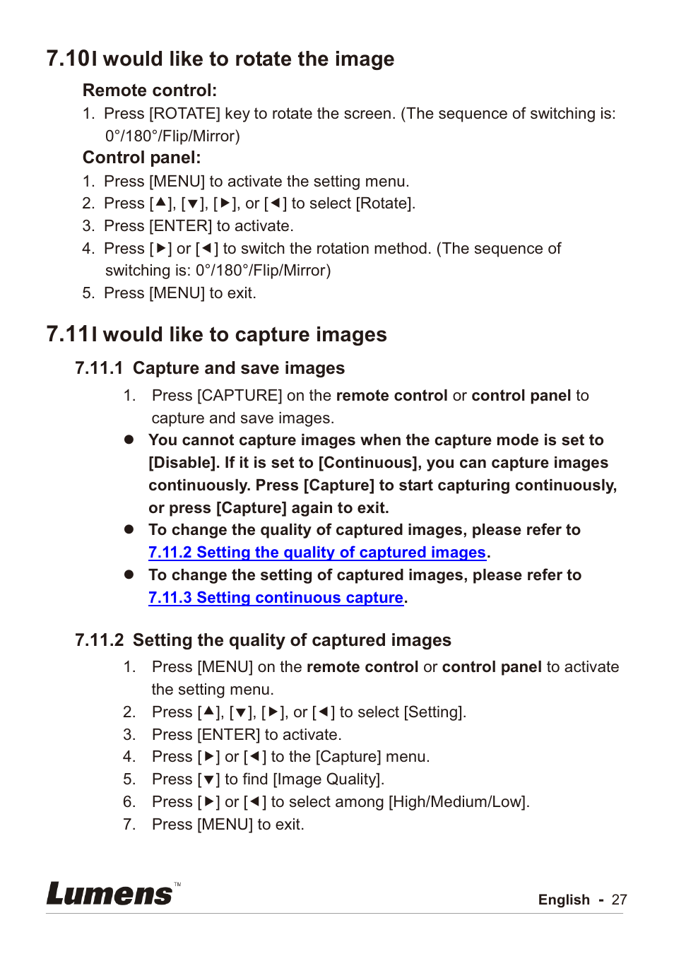 I would like to rotate the image, I would like to capture images | Lumens Technology PC192 User Manual | Page 28 / 42