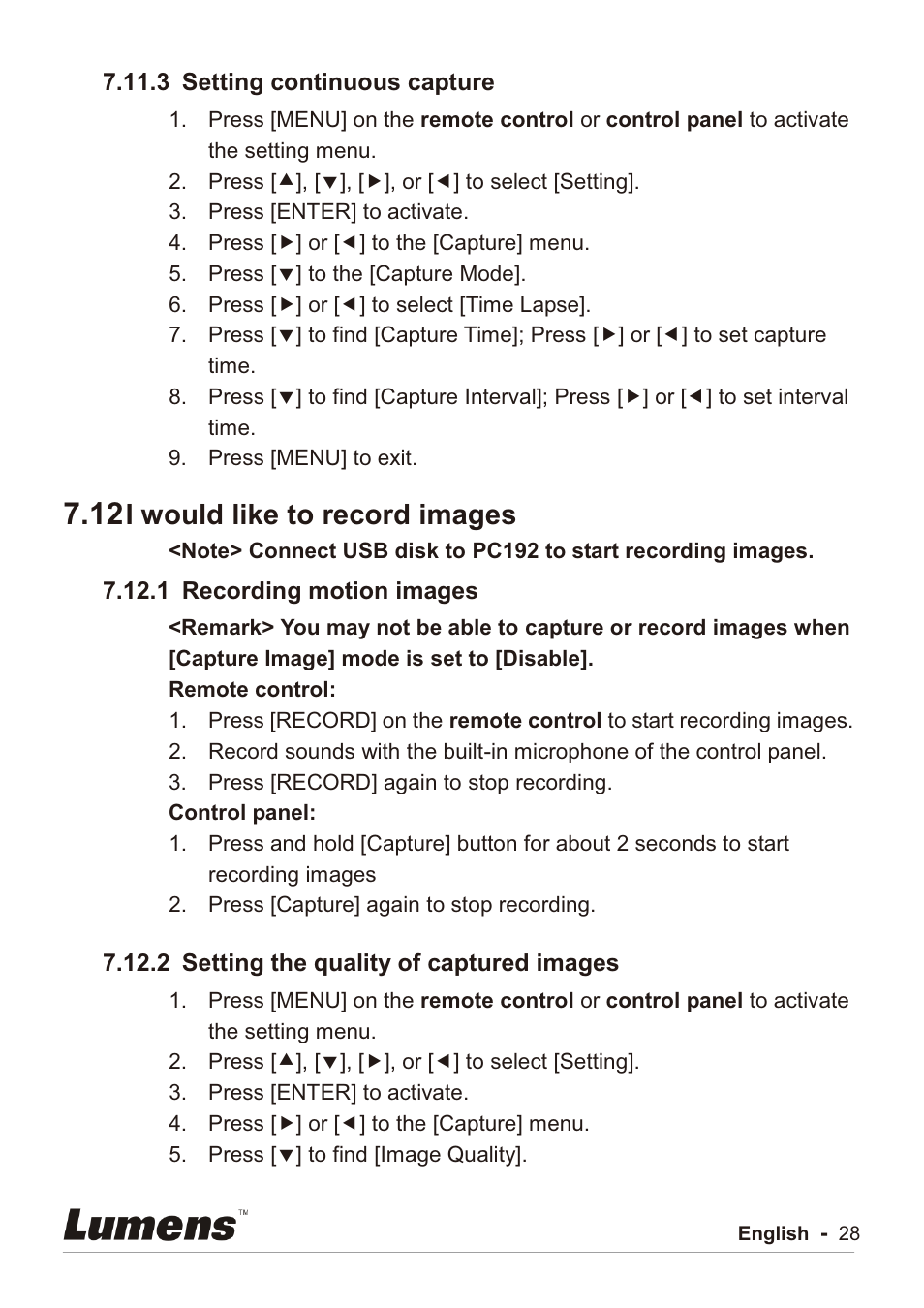 I would like to record images | Lumens Technology PC192 User Manual | Page 29 / 42