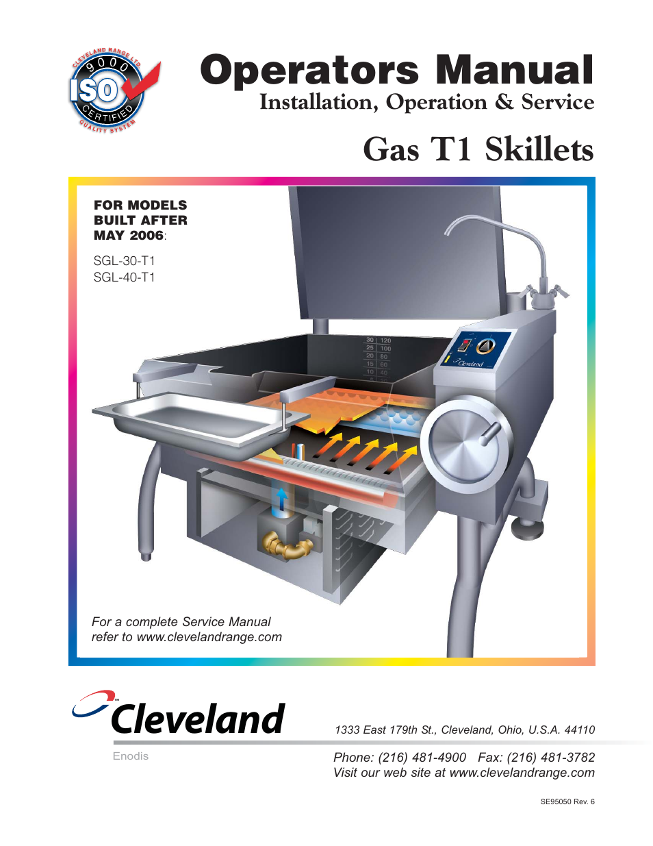 Cleveland Range SGL-40-T1 User Manual | 26 pages