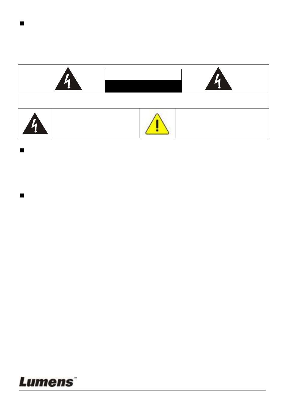 Safety precautions, Fcc warning, En55022 (ce radiation) warning | Lumens Technology DC120 User Manual | Page 7 / 50