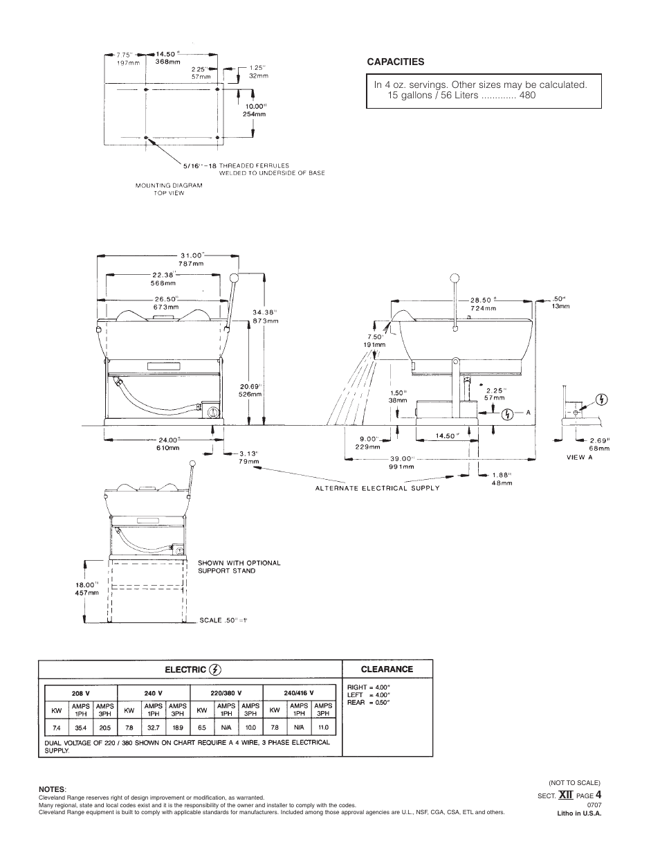 Cleveland Range SET-15 User Manual | Page 2 / 2