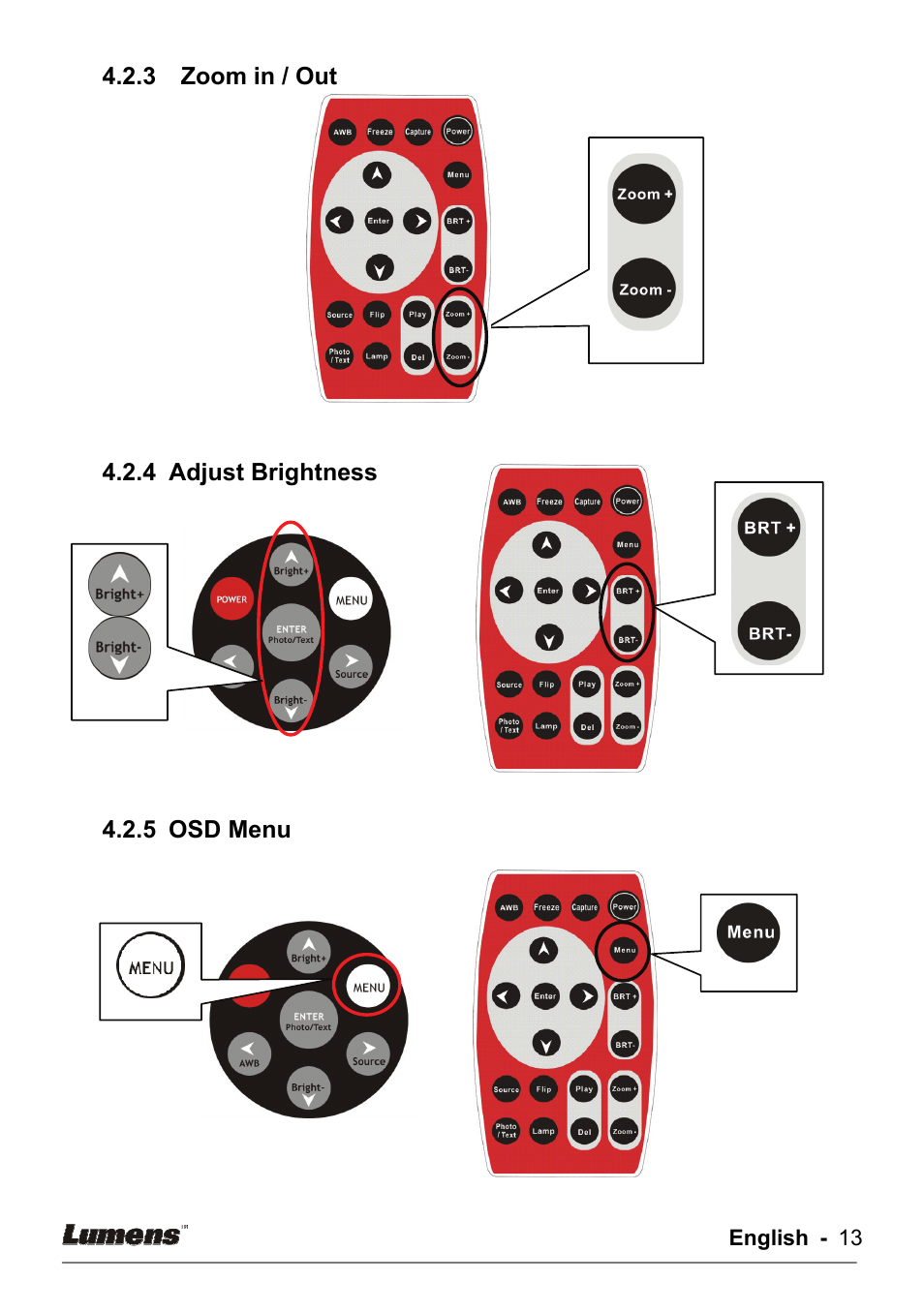 Lumens Technology DC133 User Manual | Page 13 / 20