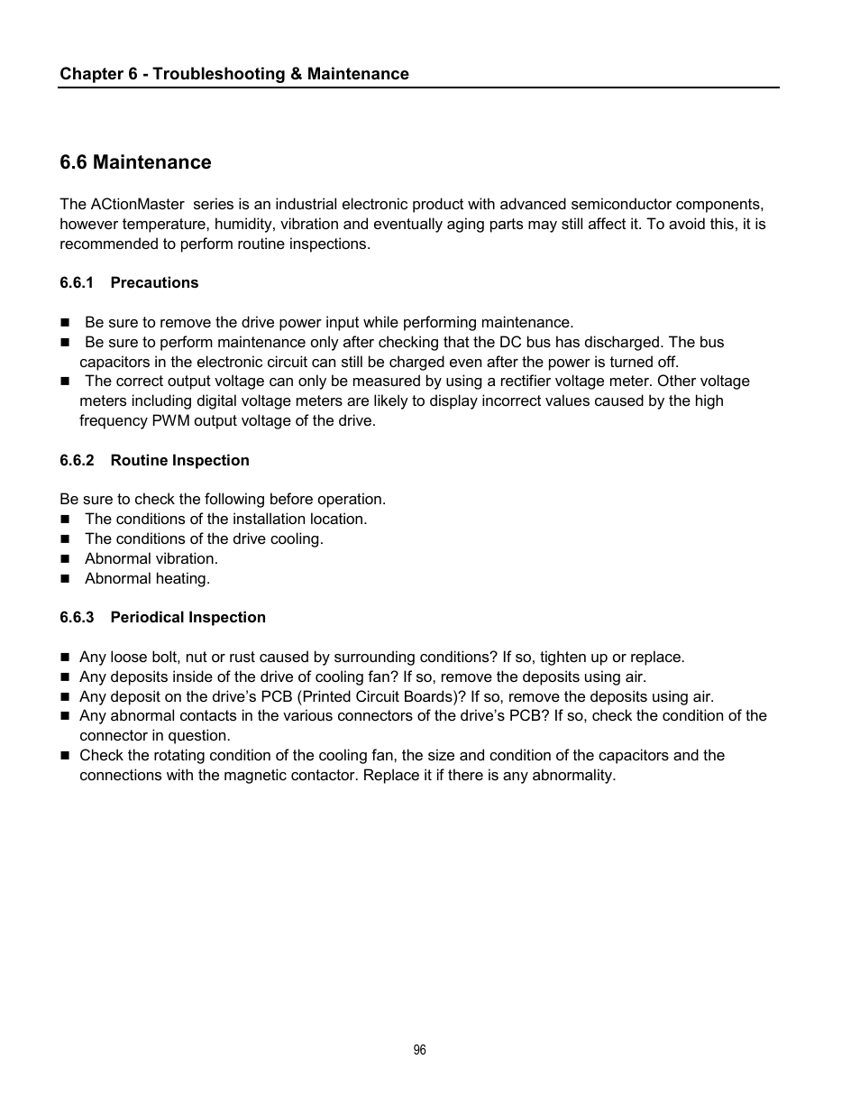 6 maintenance | Cleveland Range inverter User Manual | Page 102 / 119