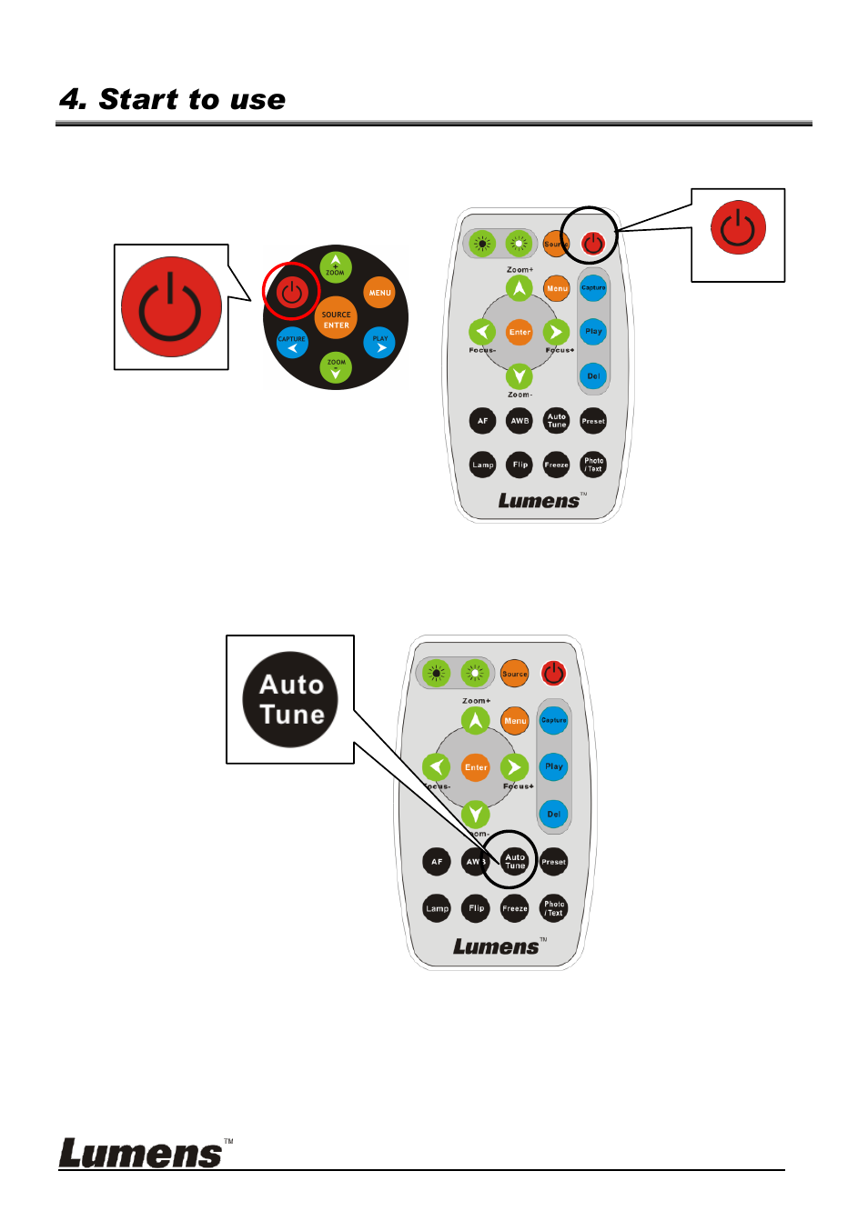 Start to use | Lumens Technology DC153 Quick Start User Manual | Page 5 / 8