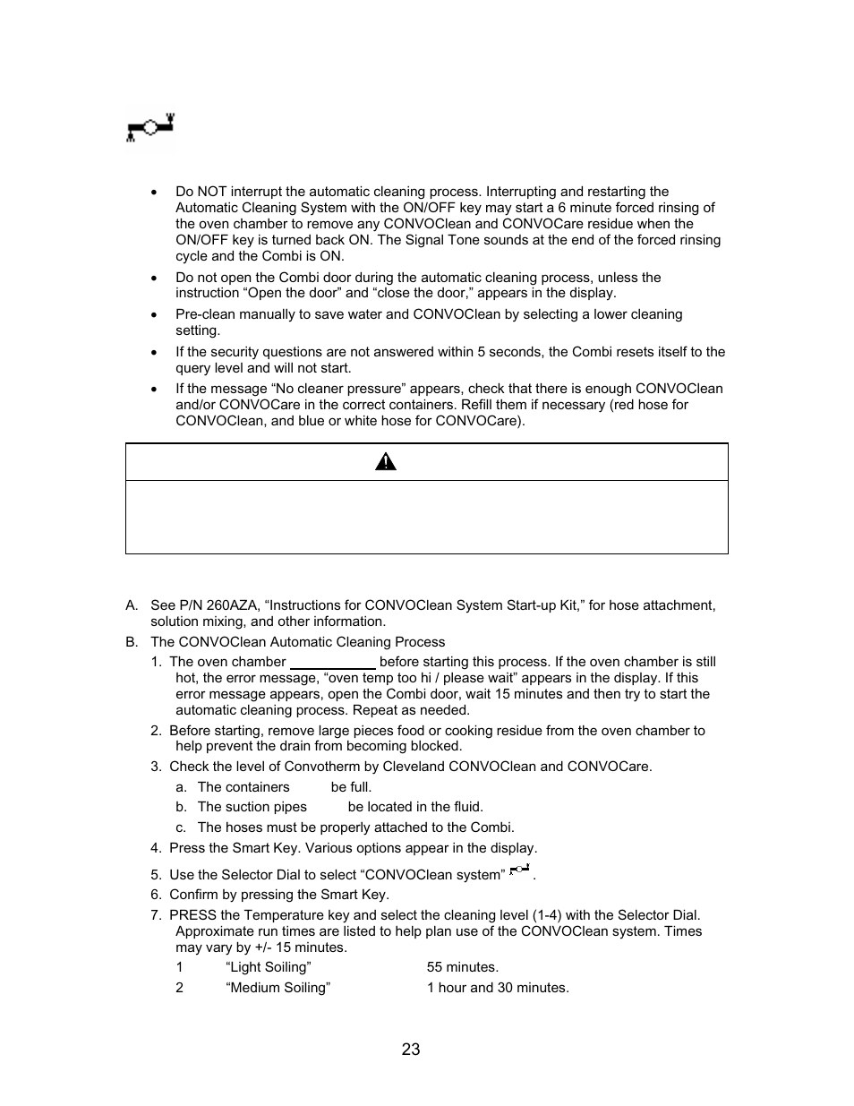 Convoclean | Cleveland Range Convotherm Combination Oven-Steamer Electric 6.20 User Manual | Page 26 / 98