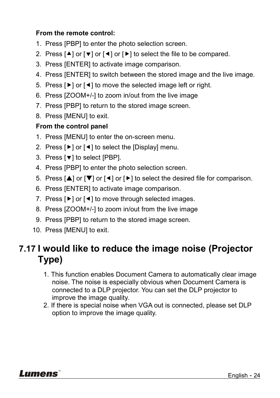 Lumens Technology DC158 User Manual | Page 25 / 31