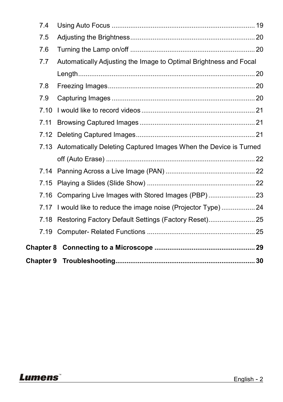 Lumens Technology DC158 User Manual | Page 3 / 31