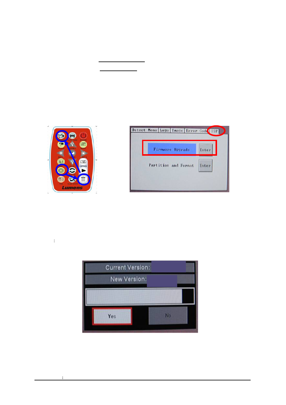 Lumens Technology DC158 Firmware Upgrade Instruction User Manual | 2 pages