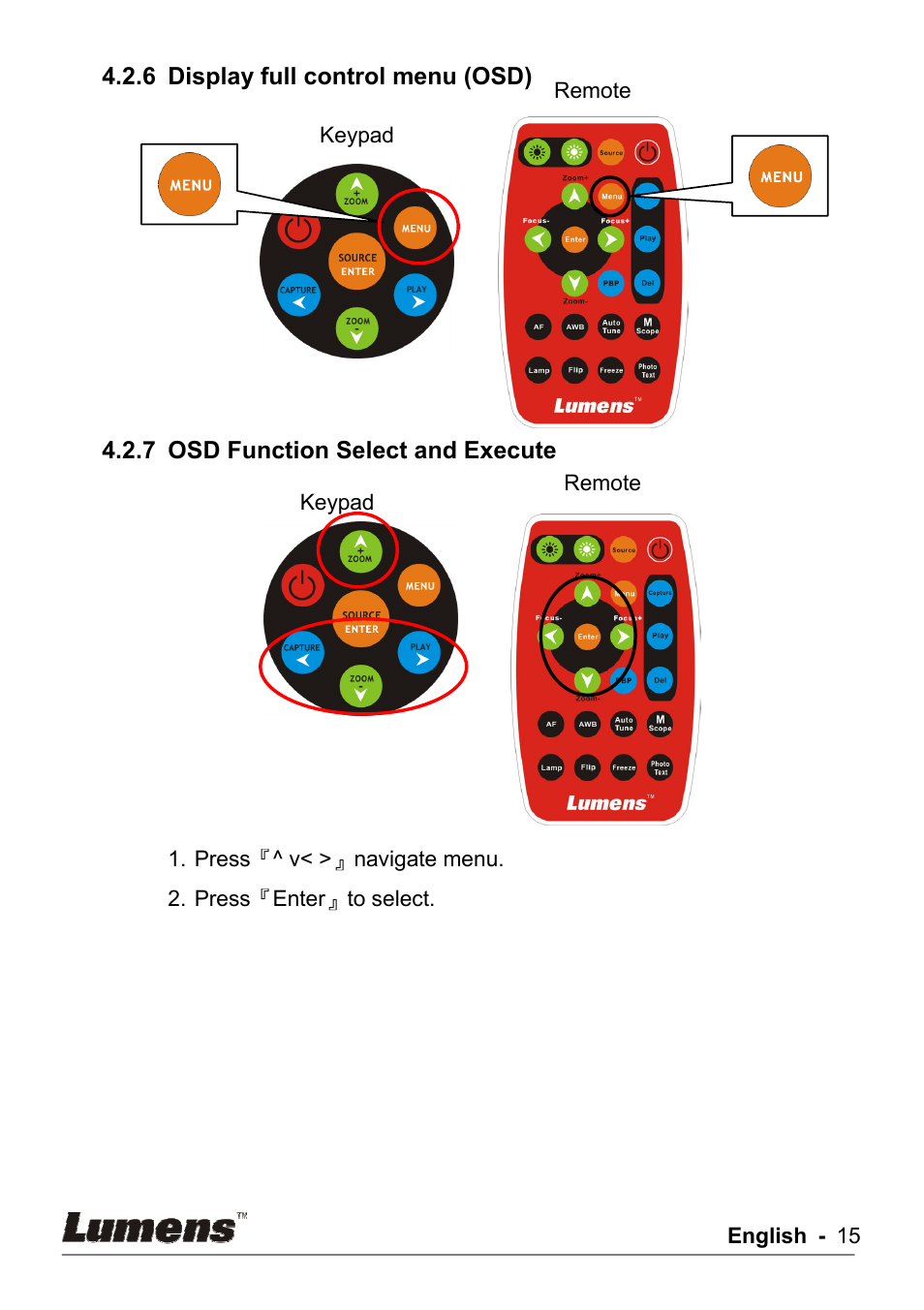 Lumens Technology DC162 User Manual | Page 15 / 21