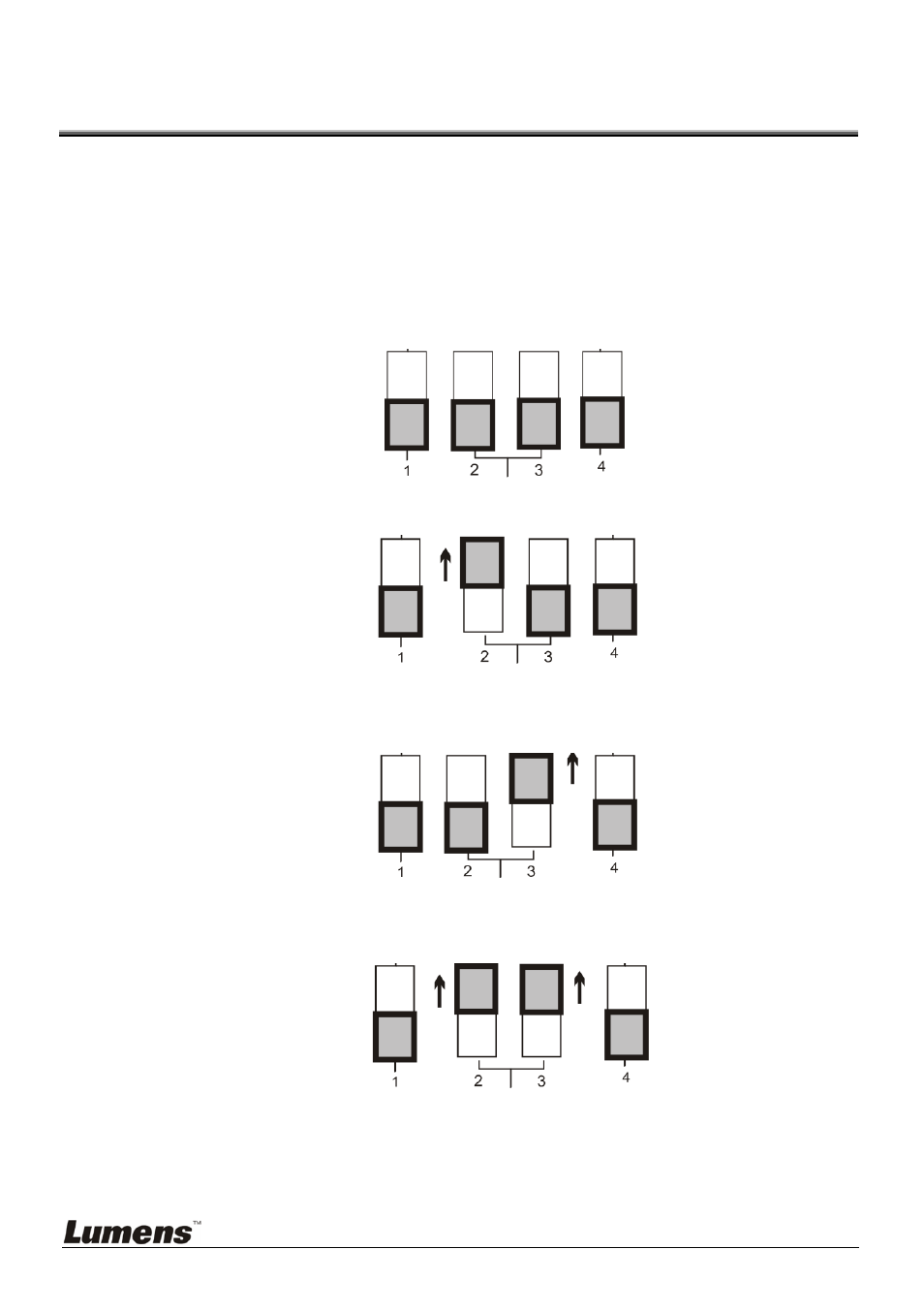 Chapter 6, Dip switch, Connecting to a projector or monitor | Chapter 6 dip switch, 1 connecting to a projector or monitor | Lumens Technology DC166 User Manual | Page 17 / 36