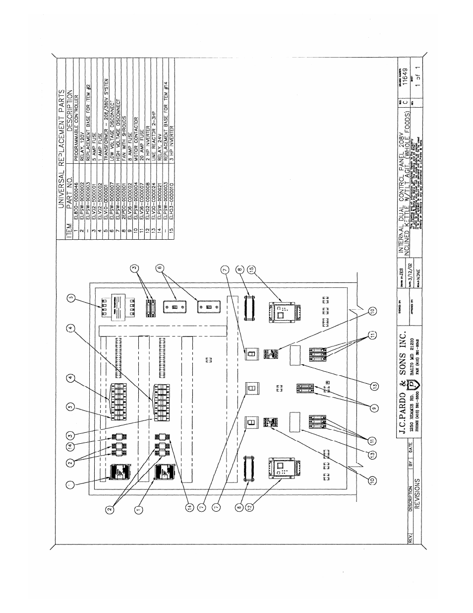 Control panel (internal) | Cleveland Range IA-MKDL-60-CC User Manual | Page 13 / 37