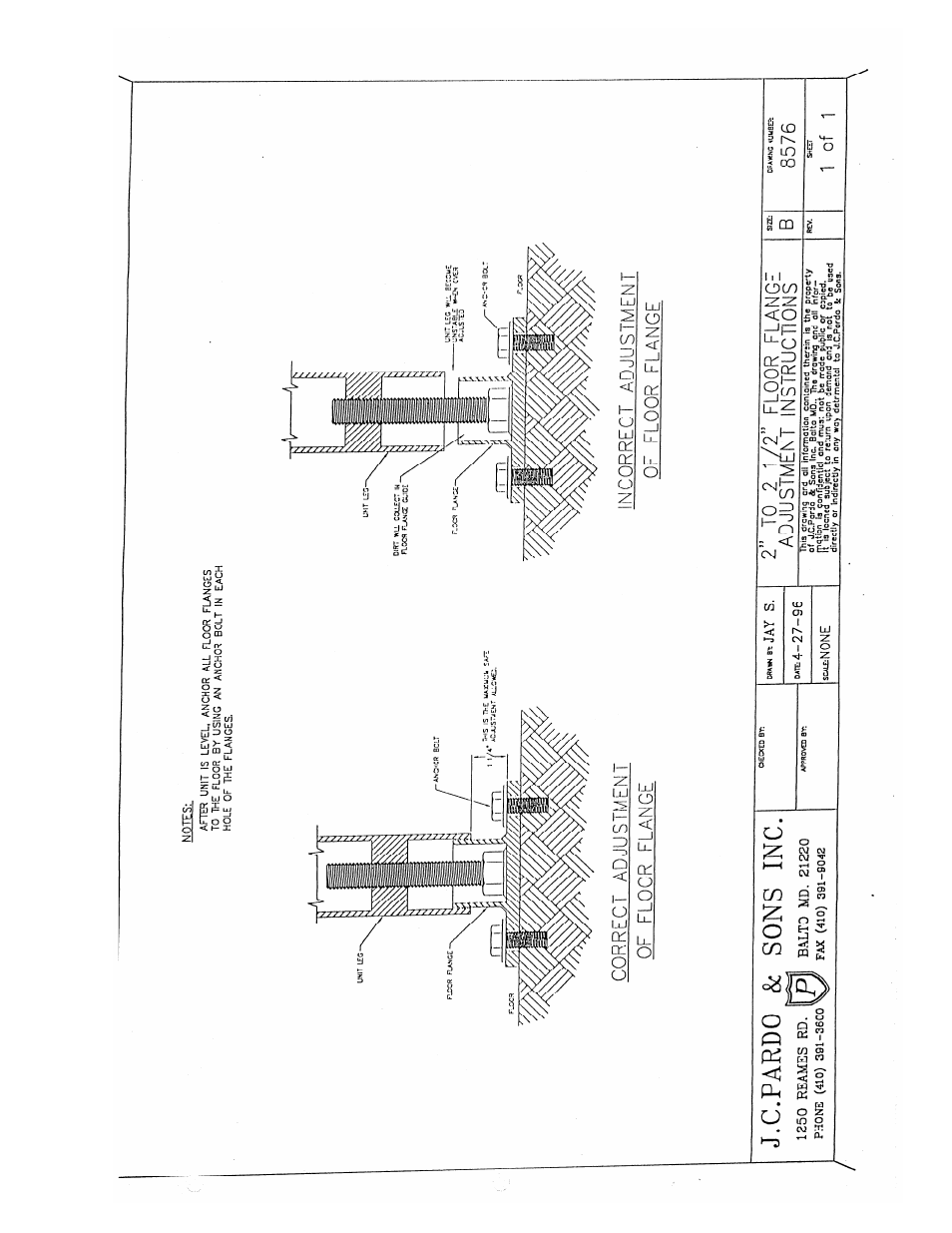 Floor flange | Cleveland Range IA-MKDL-60-CC User Manual | Page 6 / 37