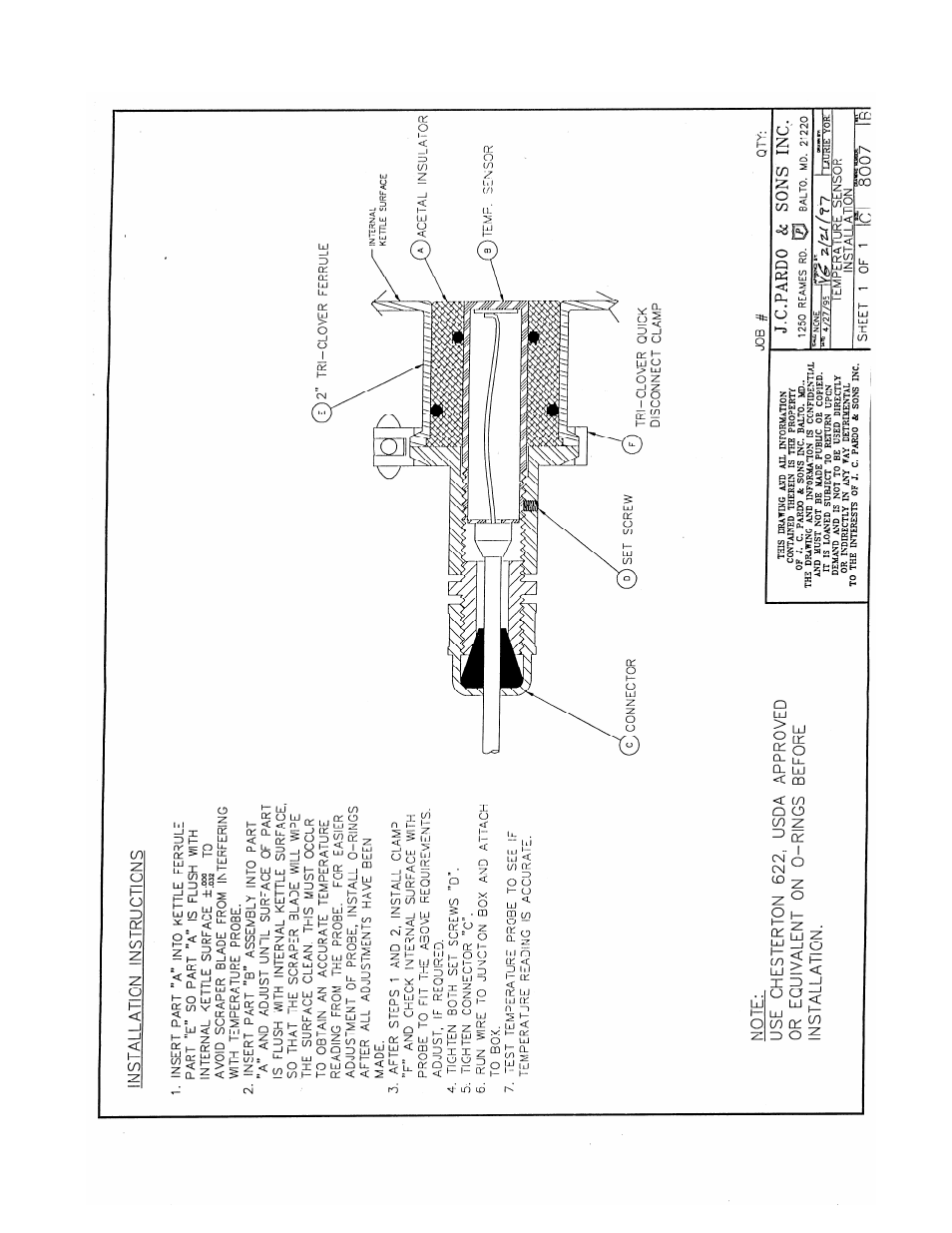 Temperature sensor | Cleveland Range IA-MKDL-60-CC User Manual | Page 7 / 37