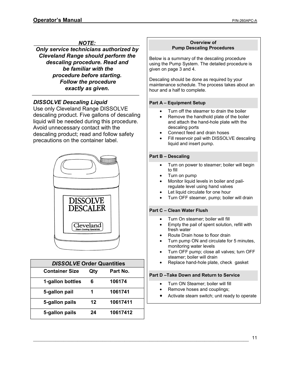 Cleveland Range PEM User Manual | Page 11 / 17